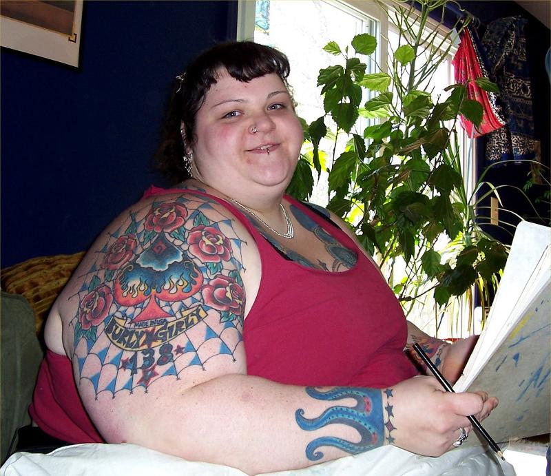 Fat tatooed babysitter anal