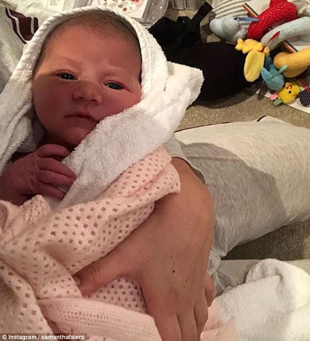 adorable sam revealed she gave birth to her second child at home and shared