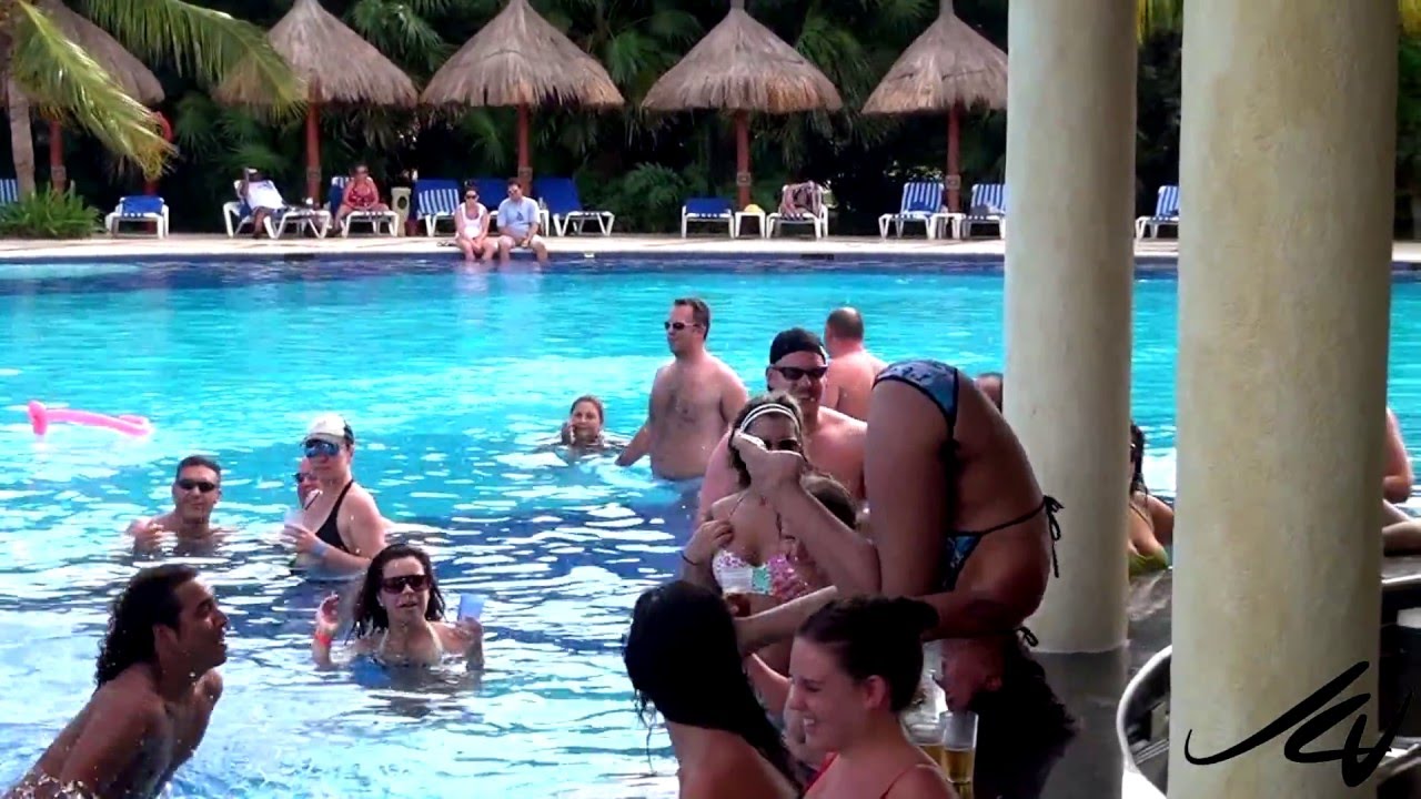 adult fun stripping at bahia principe pool party youtube