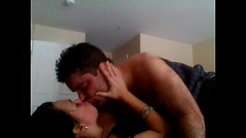 amateur passionate couple in real homemade
