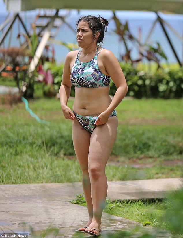 america ferrera showcased her in curvaceous bikini body during her picturesque romantic holiday