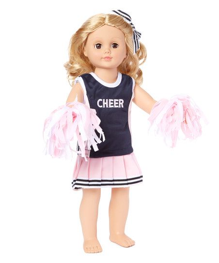 american fashion world pink black cheerleader outfit for doll zulily