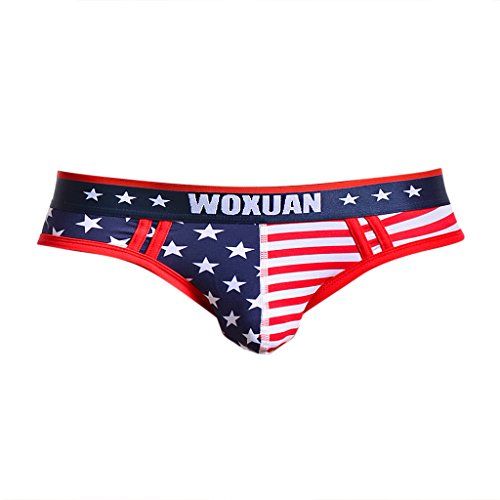 american flag mens sexy underwear lowrise briefs gstring thongs panties shorts red and blue