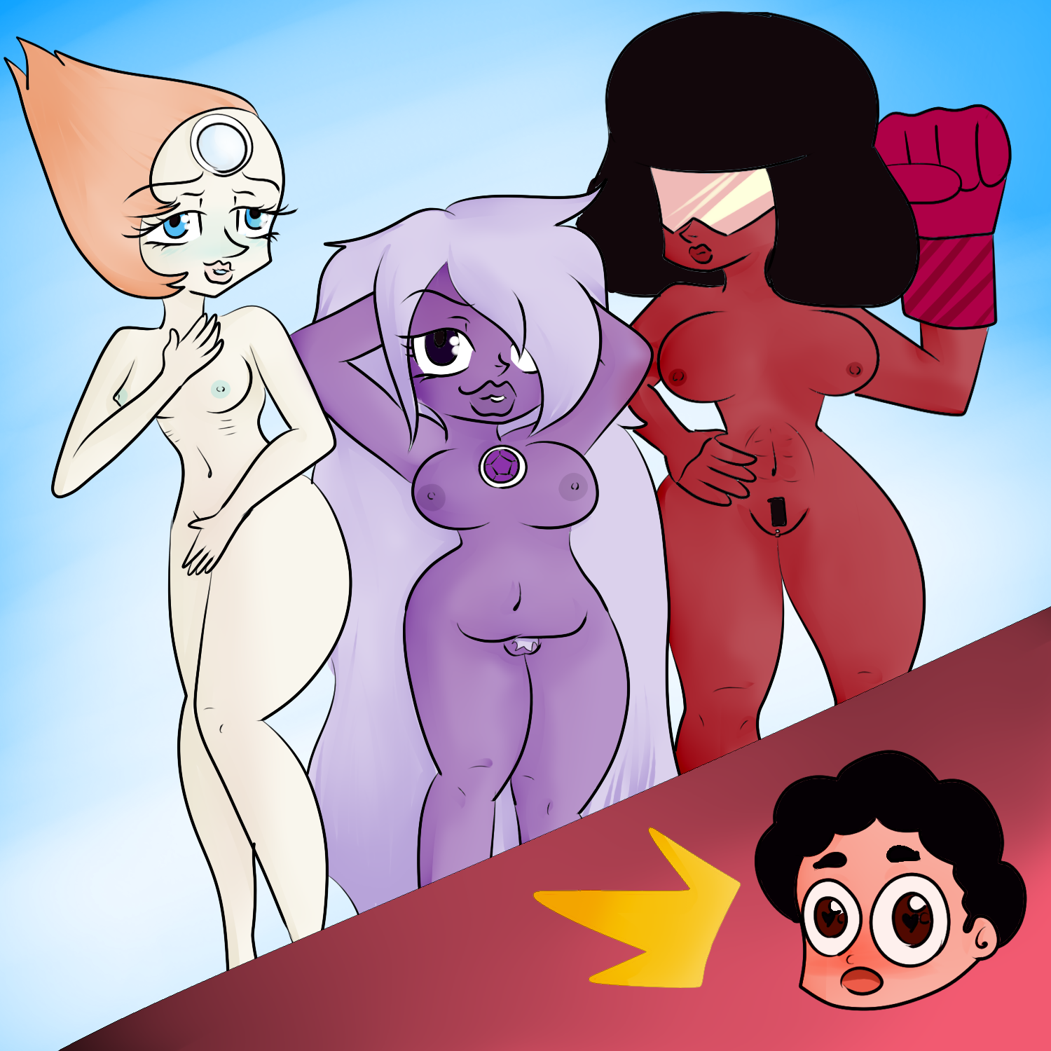 amethyst pearl or garnet which one will steven choose if they are all hot and horny