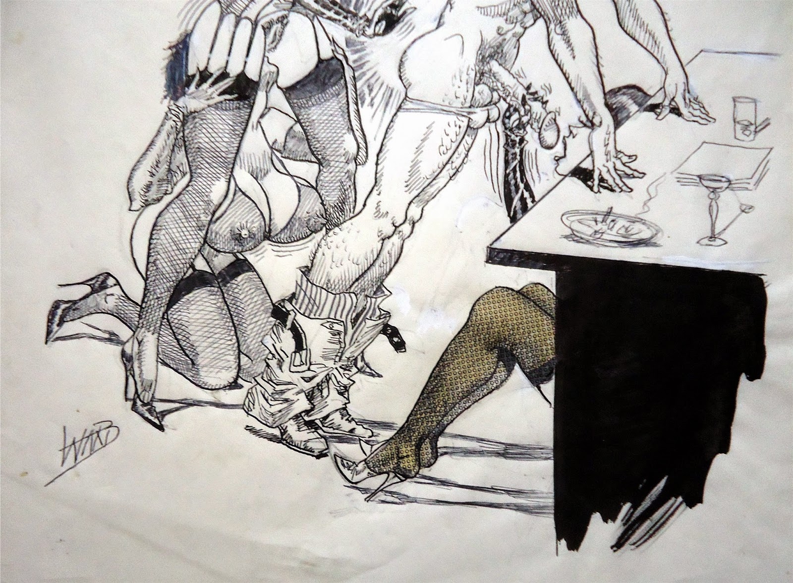 Bill Ward Erotic Shemale Drawings - an original bill ward artwork from fetish times 1 - MegaPornX