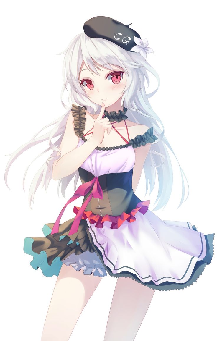 anime girl illustration white and mixed quite nice actually