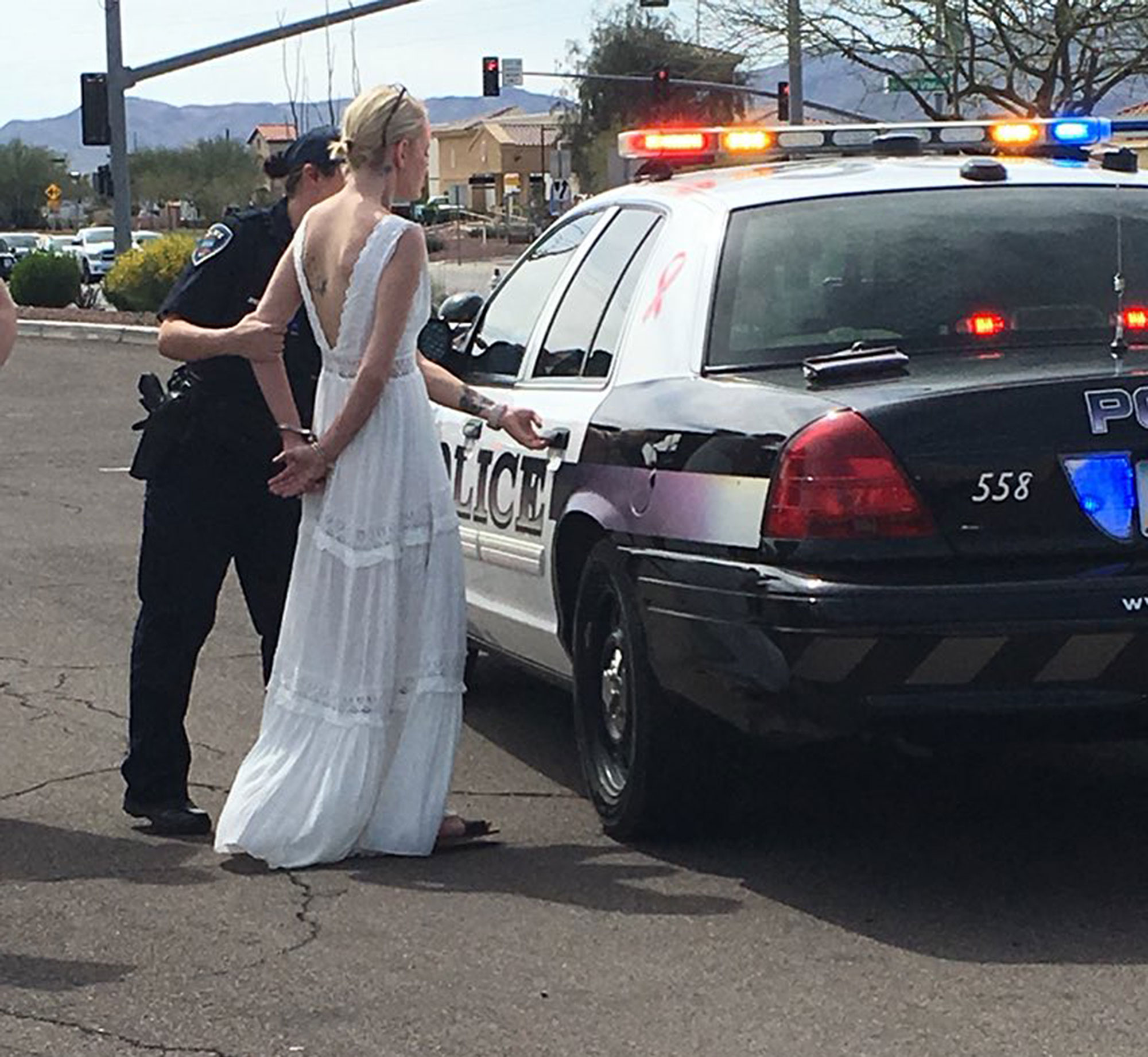 arizona bride arrested for allegedly driving under the influence to her own wedding