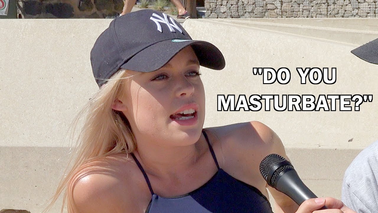 asking girls if they masturbate beach interviews youtube