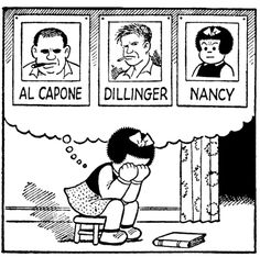 aunt fritzi from the nancy comic strip spending a day