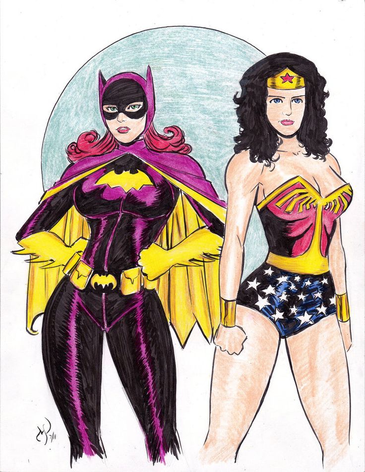 batgirl and supergirl batgirl wonder woman colors