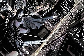 batman overlooks gotham his home city art alex ross