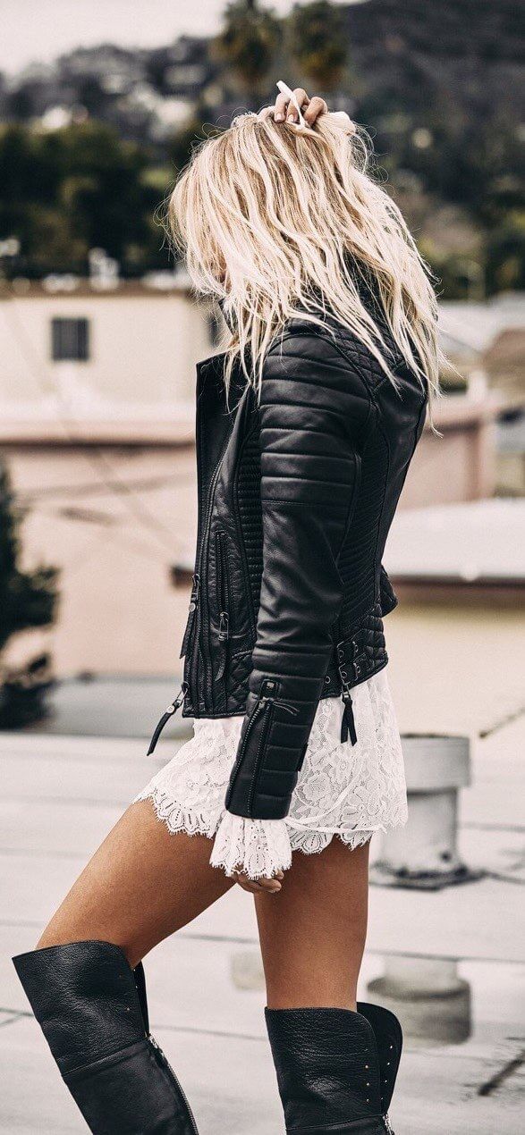best leather jacket dress ideas on pinterest leather jackets