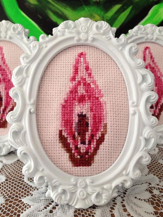 best vulva art images on pinterest being a woman embroidery 1