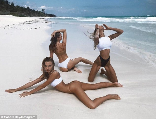 bikini babes sahara ray right posted this revealing photo to instagram alongside model