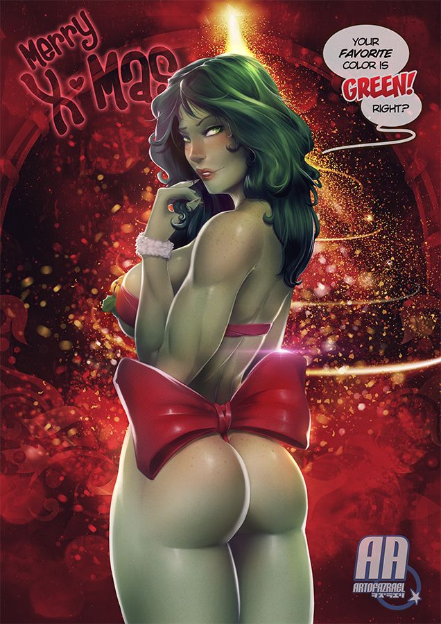 blush english comics holiday sexy stockings boobs hulk videogames