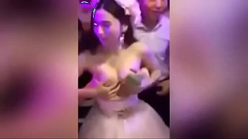 bride boobs press wild wedding