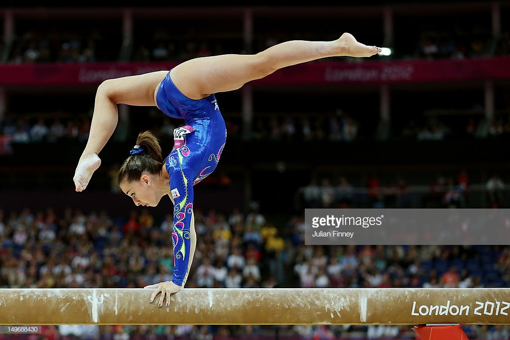 carlotta ferlito of italy competes on the balance beam in the artistic gymnastics womens individual allaround
