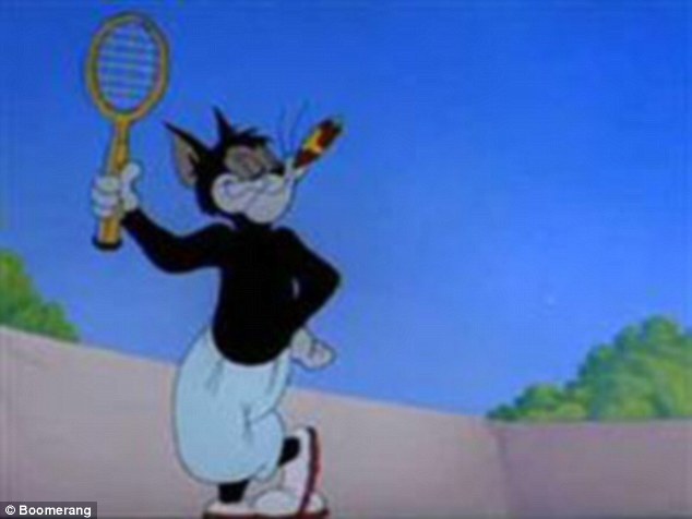 cartoon complaints in one episode toms tennis opponent was seen smoking a big cigar