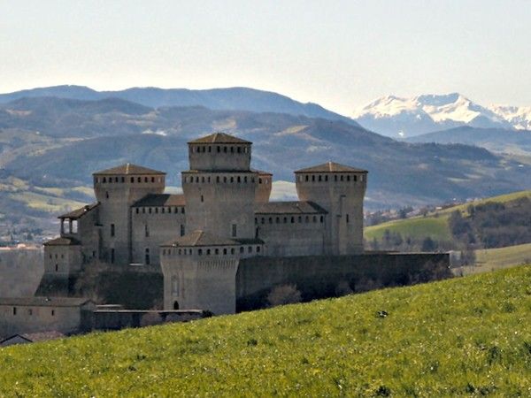 castle of torrechiara in langhirano one of the main production centers of parma ham emilia romagna