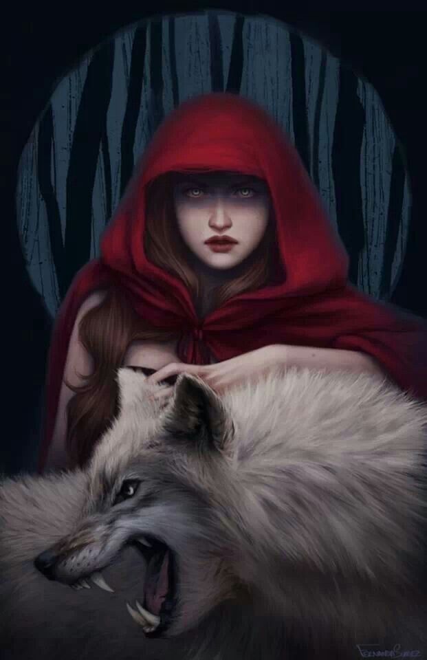character ideas scarlet ref blood to bear me flowers picture fantasy illustration red riding hood wolf girl