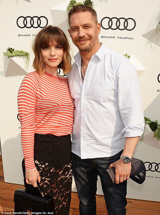 charlotte riley and tom hardy attend day one of the audi polo challenge at coworth park on may in london england