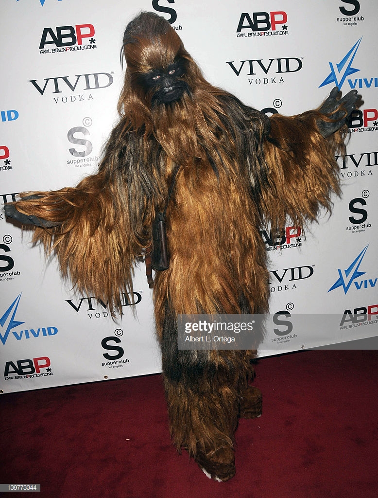 chewbacca arrives for the premiere of vivid entertainments star wars a porn parody