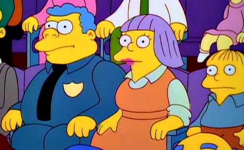 chief wiggum an porn chief wiggum and his wife look very similar if they were