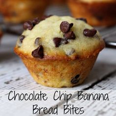chocolate chip banana bread bites easy and delicious