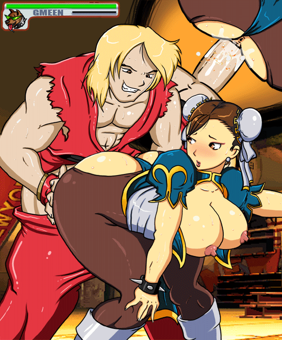 chun li knows how to entice guy with her large caboose