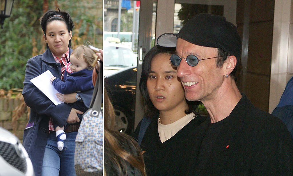 claire yang picture of tragic bee gee robin gibb with housekeeper who had his love child daily mail online