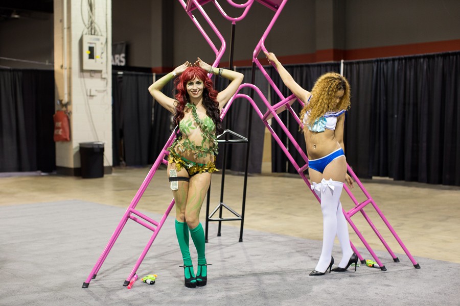 click to enlarge many of the dancers at exxxotica were dressed up as comic book or anime characters