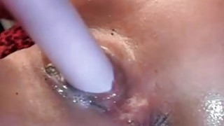 close up dripping very wet pussy juice vibrator orgasm ombfun 1