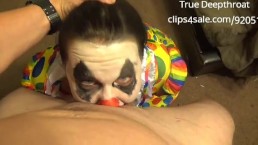 clown rough blowjob facefuck