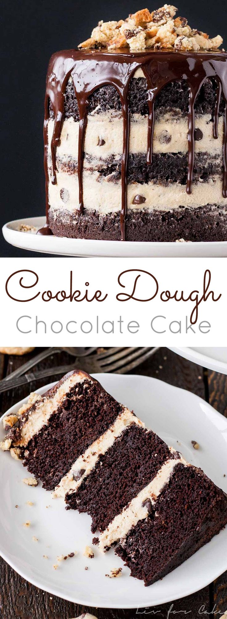 combine classic chocolate cake with your favourite guilty pleasure in this cookie dough chocolate cake