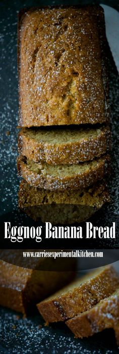combine the flavors of the season with this eggnog banana bread made with bananas eggnog