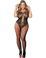 curbigals crotchless bodystocking plus size open crotch teddy lingerie for women