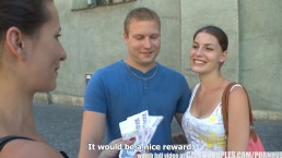 czech couples young couple takes money for public foursome 1