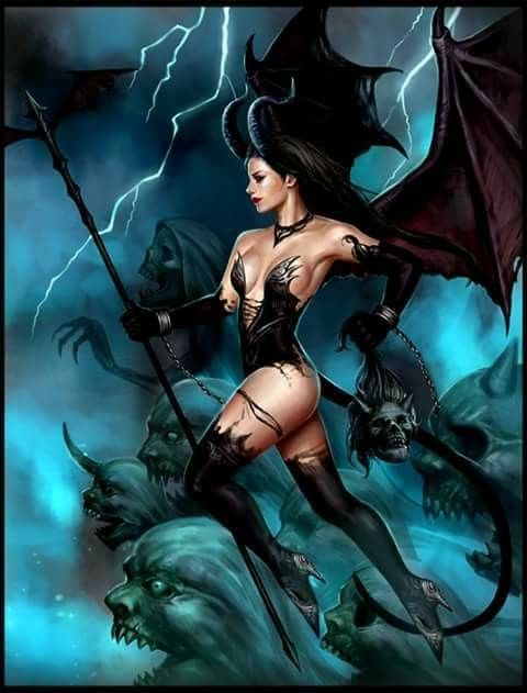 dark fantasy art fantasy angels and demons female art sci fi art digital art werewolves univers enemies