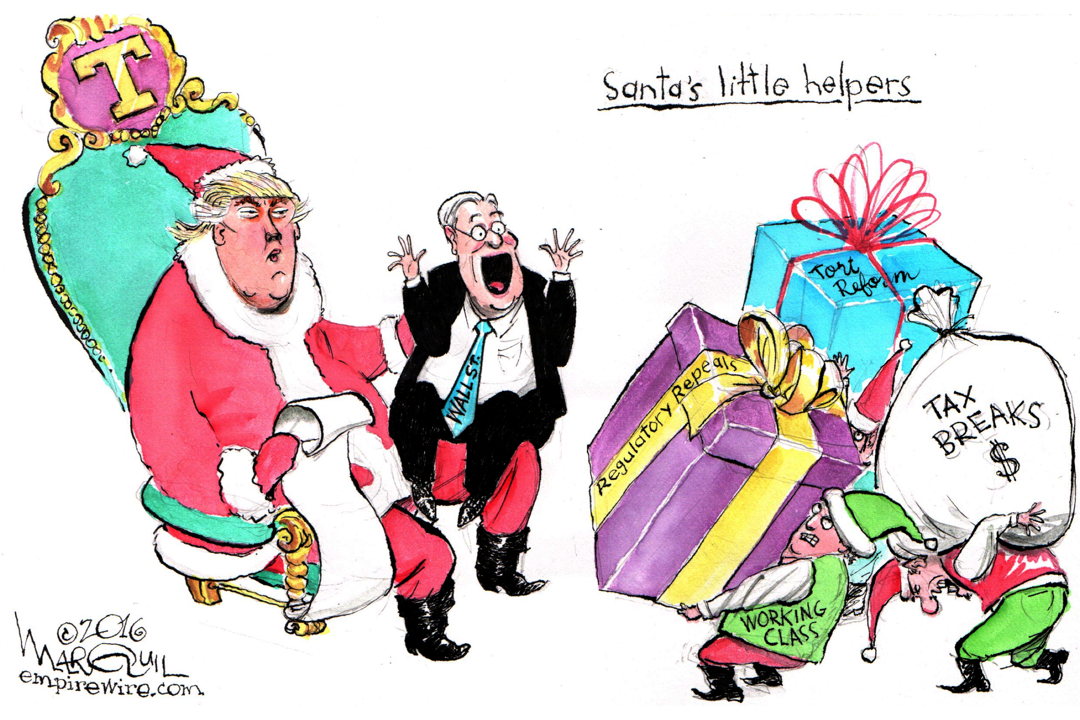 december santa trumps little helpers