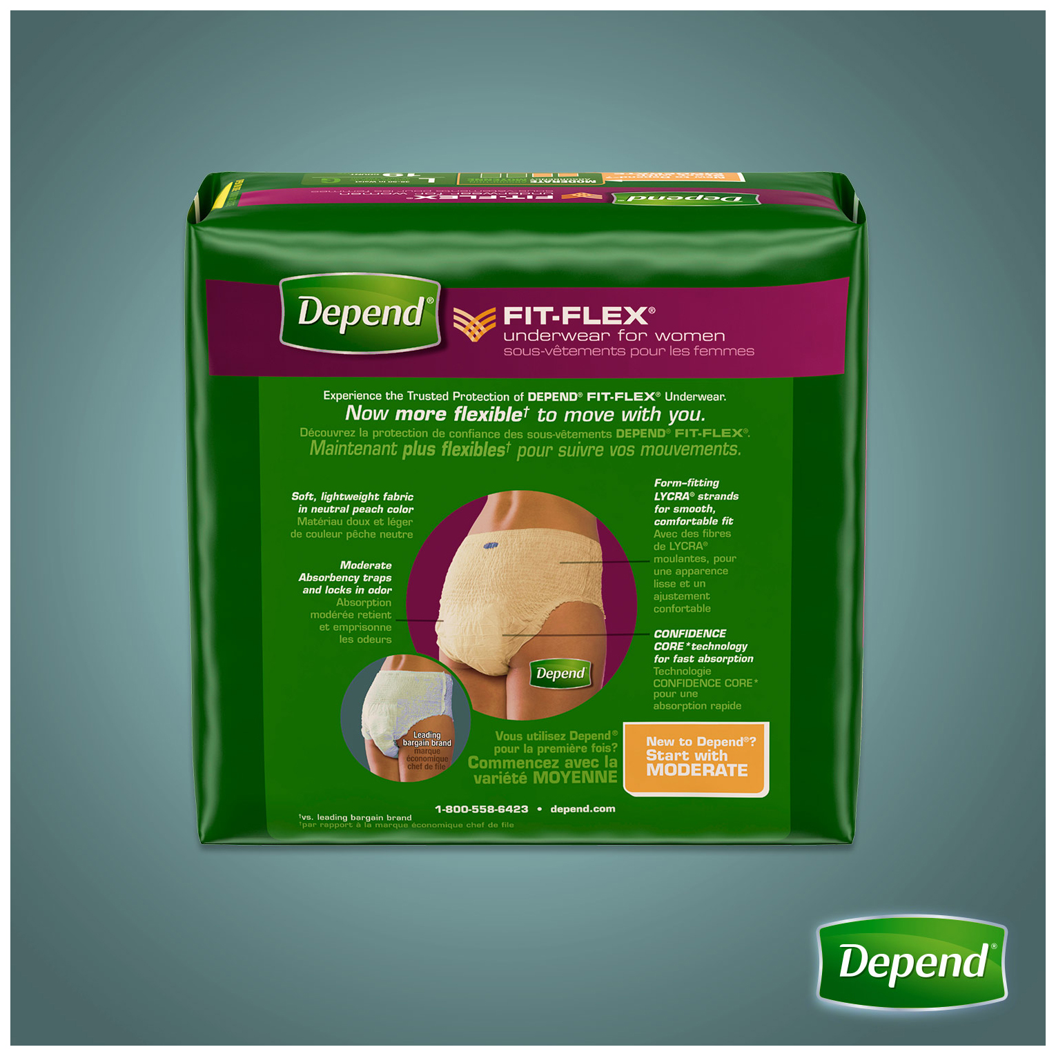 depend fit flex incontinence underwear for women maximum absorbency choose your count