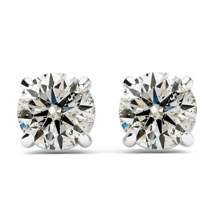 diamond stud earrings in white gold 1