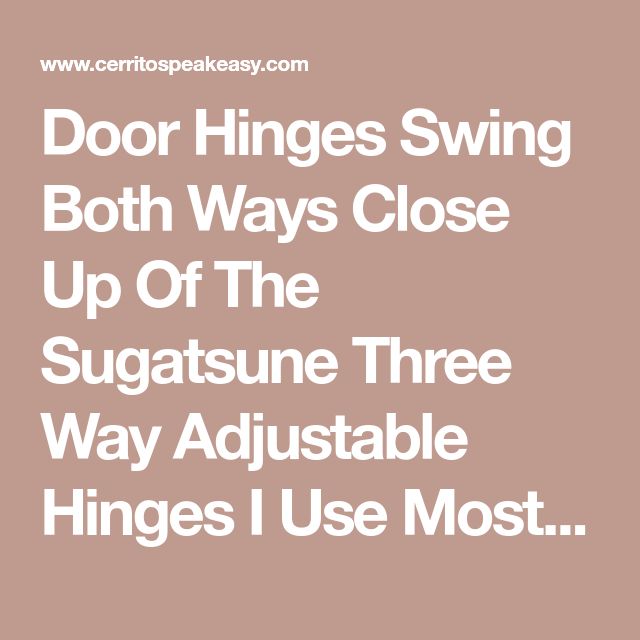 door hinges swing both ways close up of the sugatsune three way adjustable hinges i use