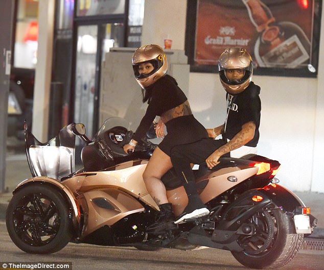 easy rider blac chyna and her new beau mechie were spotted going for a motorcycle