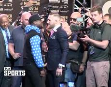 floyd conor epic trash talk and dance moves in los angeles