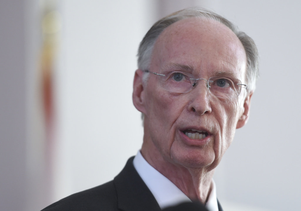 former alabama gov robert bentley makes a formal statement about his resignation at the capitol
