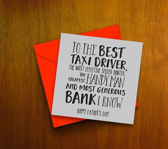 funny fathers day card the best taxi driver handy many bank greetings card for dad on fathers day