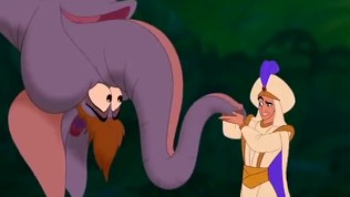 genie transforms aladdin change into anything happy elephant horse cars housex