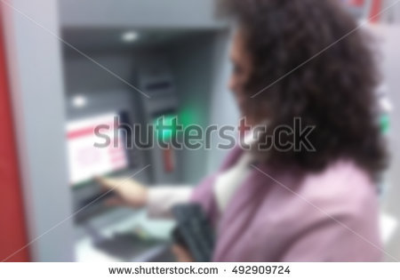 girl atm blurred stock photo shutterstock
