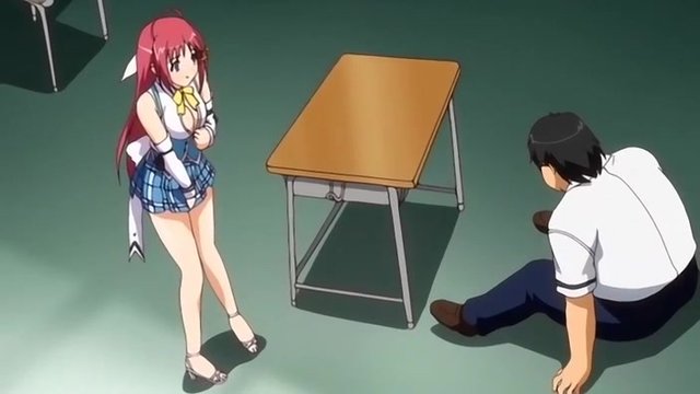 girl with pink hair giving head to her teacher