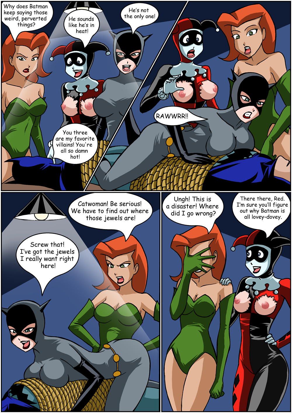 girls ass batman bondage breasts catwoman comic dcau femdom